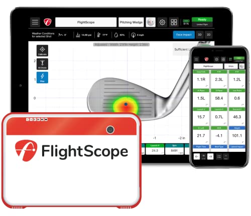 FlightScope Mevo+ GPS Golf Launch Monitor and Simulator Mevo+ with Pro Package & Face Impact Add On