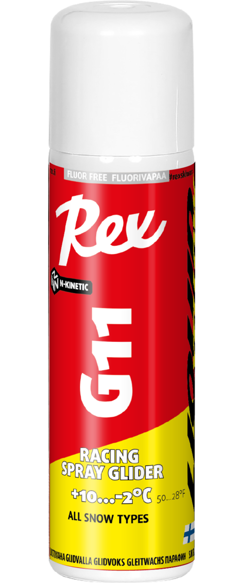 Rex G11 Yellow Spray Ski Glide Wax 150Ml