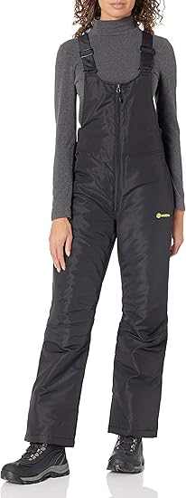 Solstice Microshed Snow Ski Bibs Full Zip Women's Black Medium Vintage