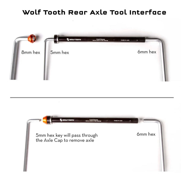 Wolf Tooth Rear Thru Axle - M12, 1.5 x 164mm, Black