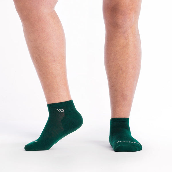Wide Open Solid Cushioned No Show Socks Men's