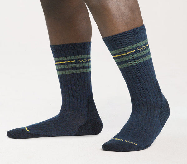 Wide Open Vintage Stripe Cushioned Crew Socks Men's