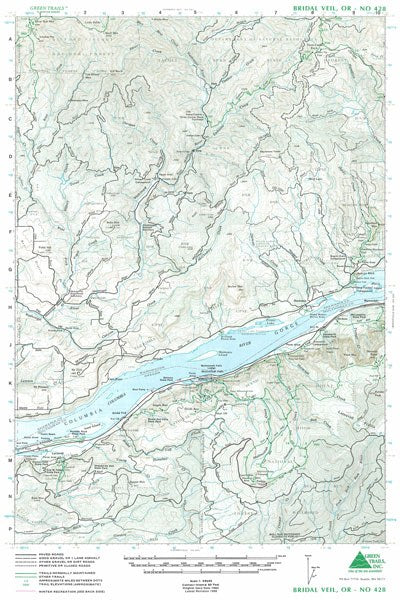 Green Trails Maps Bridal Veil OR No-428 Maps