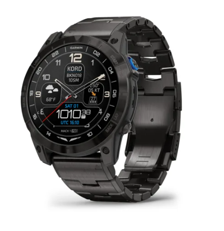 Garmin D2 Mach 1 Pro Aviator Smartwatch with Vented Titanium Bracelet