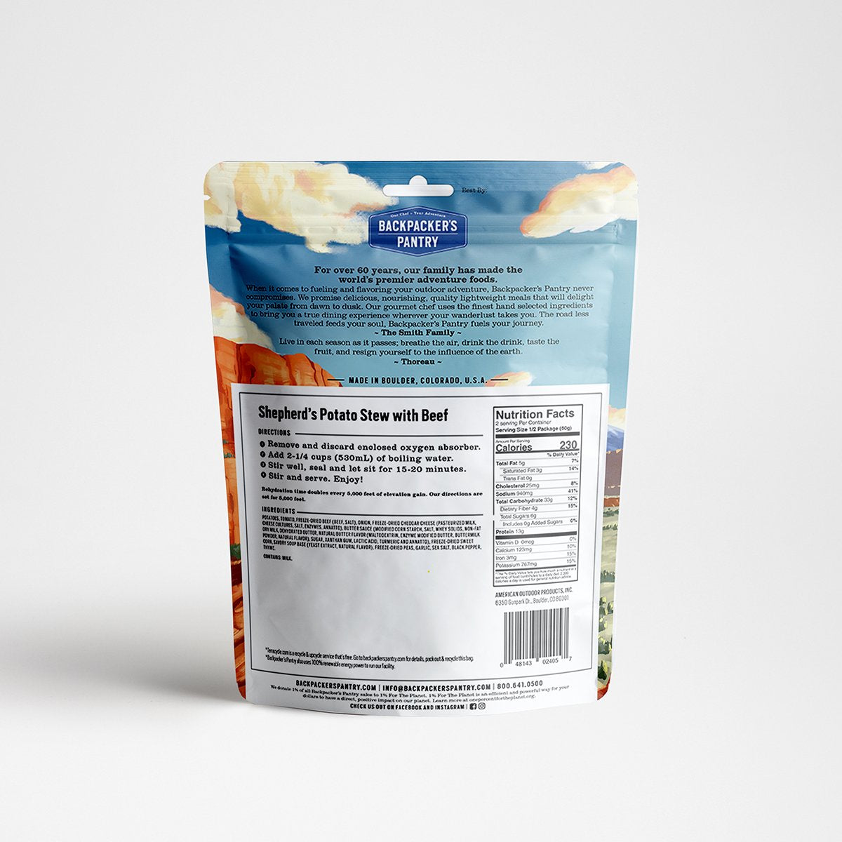 Backpacker's Pantry Shepherd's Potato Stew w/ Beef - Ascent Outdoors LLC