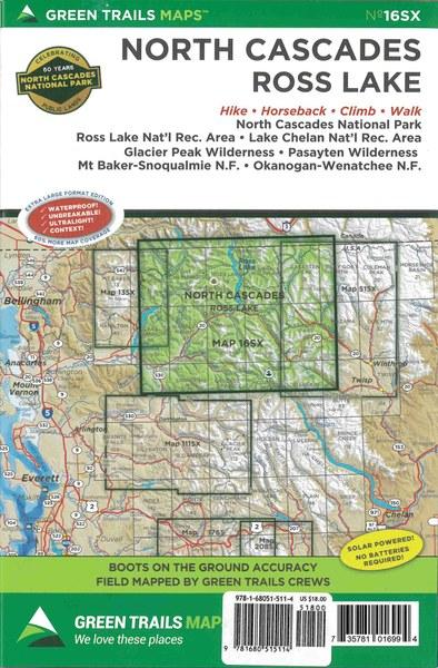 Mountaineers Books 16SX North Cascades National Park, W - Ascent Outdoors LLC