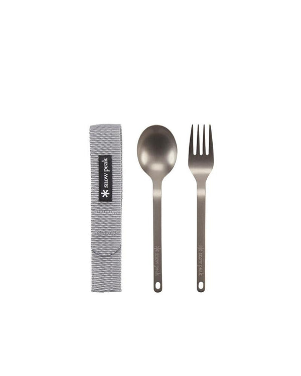 Snow Peak Titanium Fork & Spoon Set - Ascent Outdoors LLC